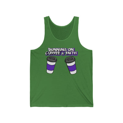 Running on Coffee & Faith Unisex Jersey Tank, Perfect for Coffee Lovers, Faith Enthusiasts, Casual Wear, Gifts for Church Events, [...]