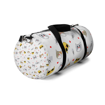 Playful Cat Print Duffel Bag - Perfect for Pet Lovers and Travel