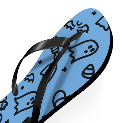 Fun Halloween Flip Flops - Ghosts and Bats Design