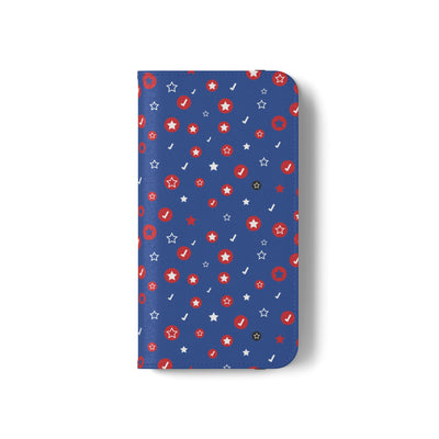 Patriotic Flip Case for Smartphones - Fun Stars and Stripes Design