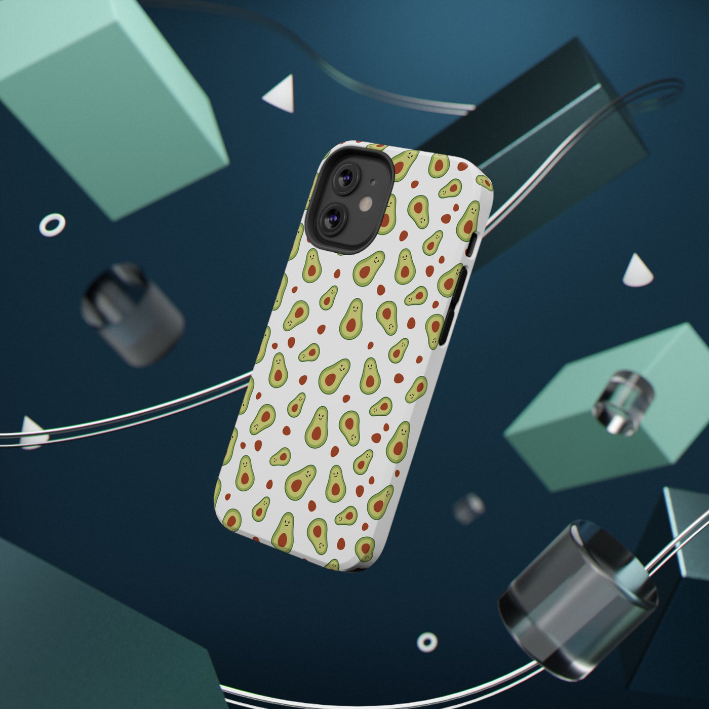 Avocado Pattern Impact-Resistant Phone Case - Fun & Functional