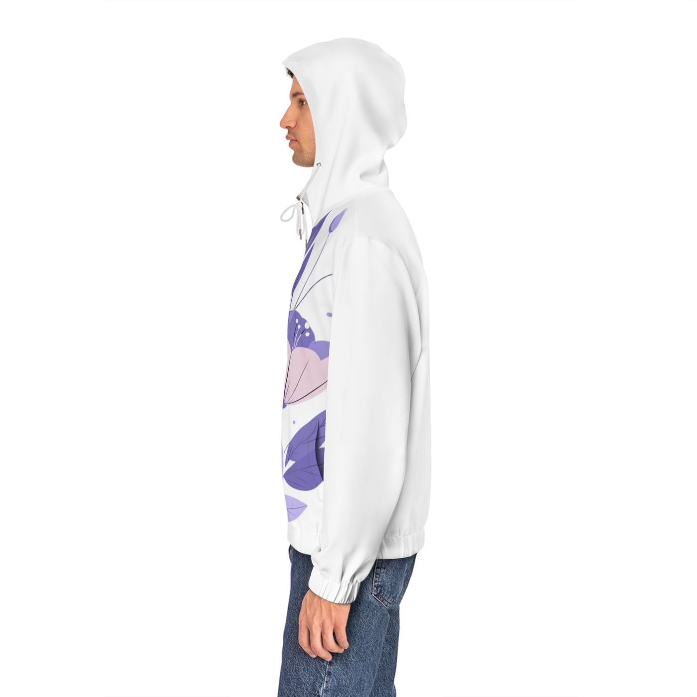 Floral Men's Full-Zip Hoodie - Stylish Comfort for All Occasions