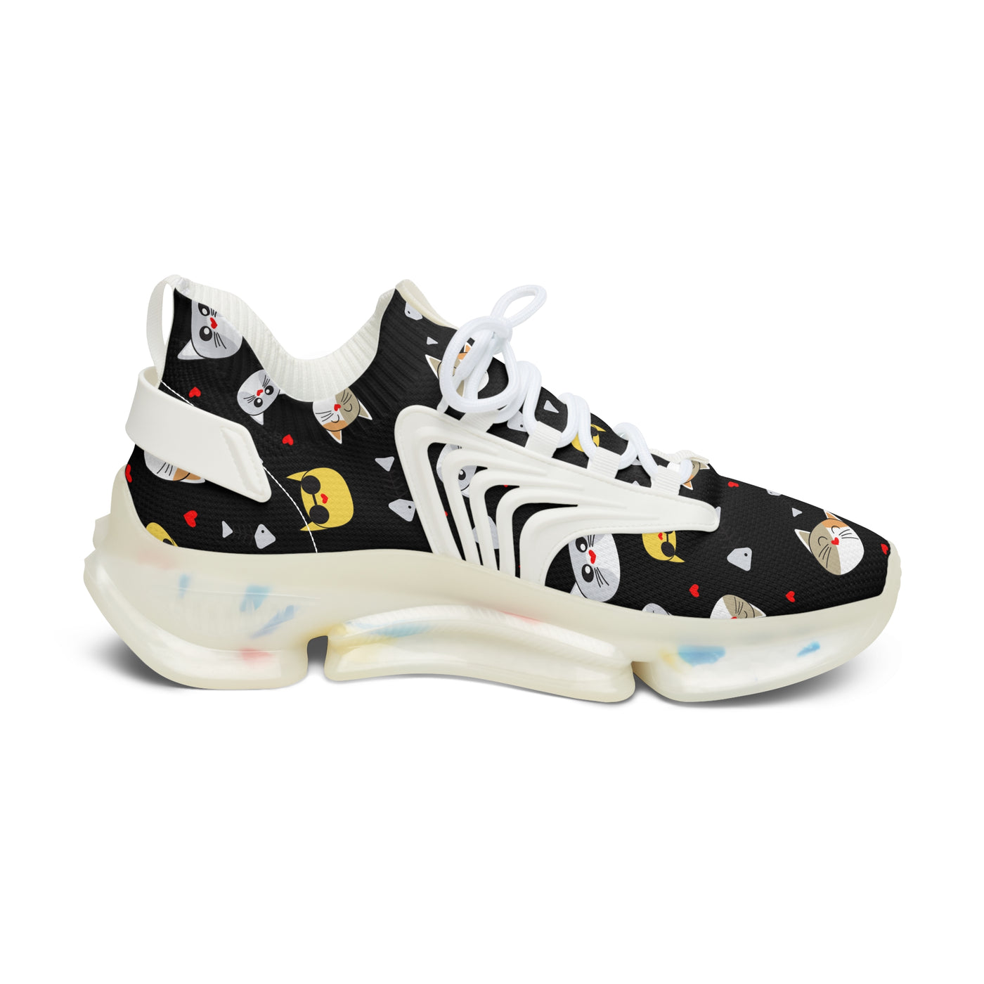 Cute Cat Design Women's Mesh Sneakers - Stylish & Comfortable Footwear