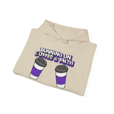 Running on Coffee & Faith Hoodie - Unisex Heavy Blend Sweatshirt