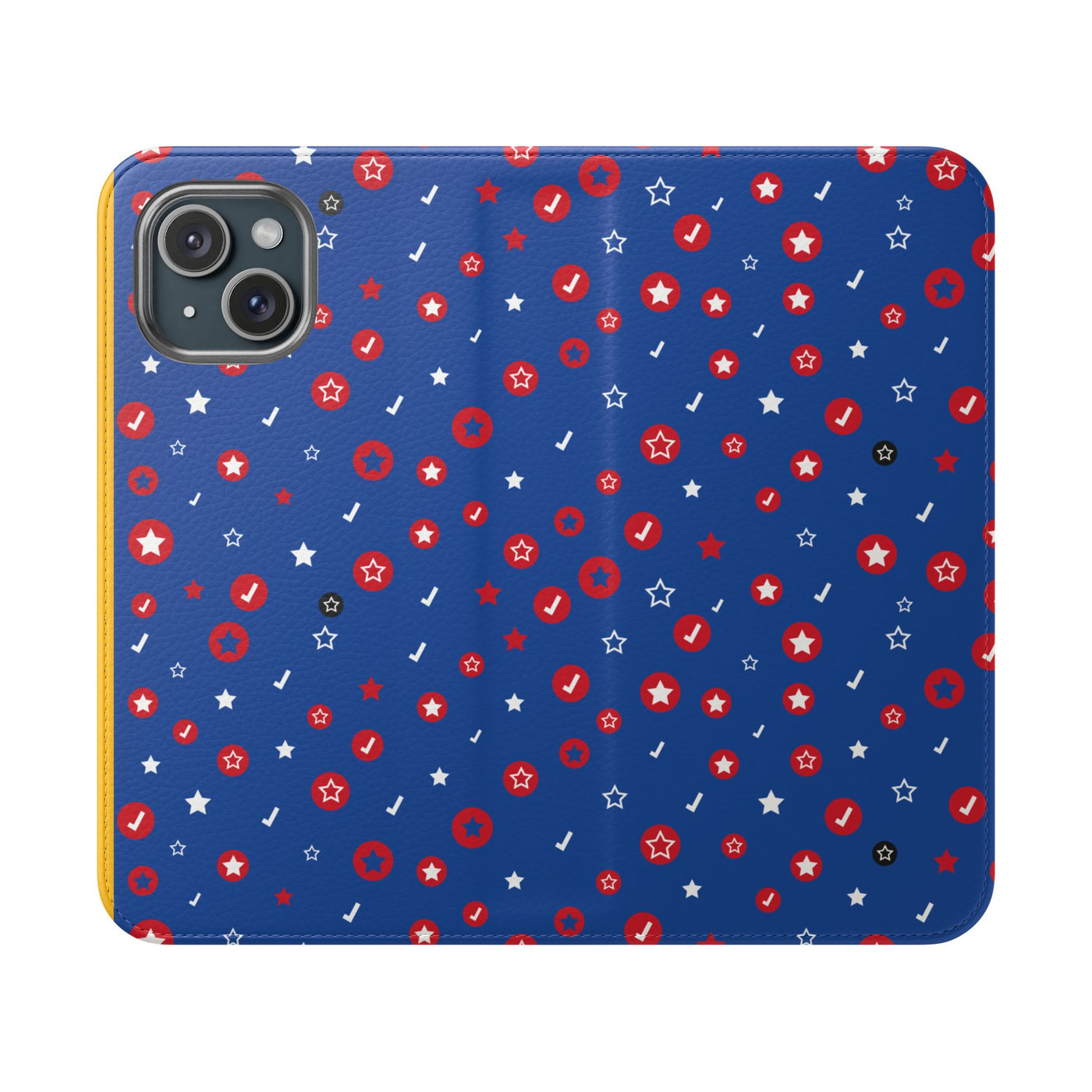 Patriotic Flip Case for Smartphones - Fun Stars and Stripes Design