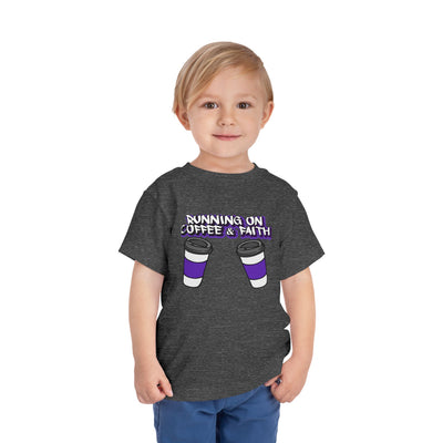 Toddler Short Sleeve Tee - Running on Coffee & Faith Design