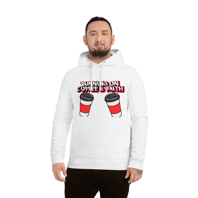 Running on Coffee & Faith Unisex Hoodie | Cozy Motivational Sweatshirt for Coffee Lovers, Perfect Gift for Birthdays, Holidays, Workwear
