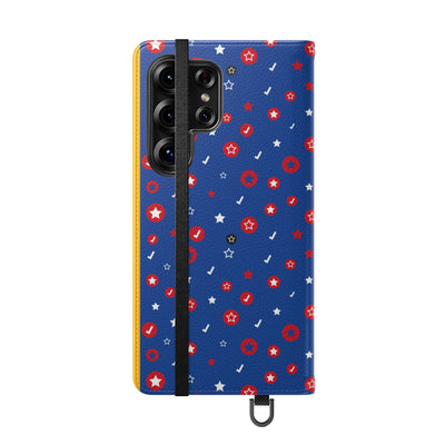 Patriotic Flip Case for Smartphones - Fun Stars and Stripes Design