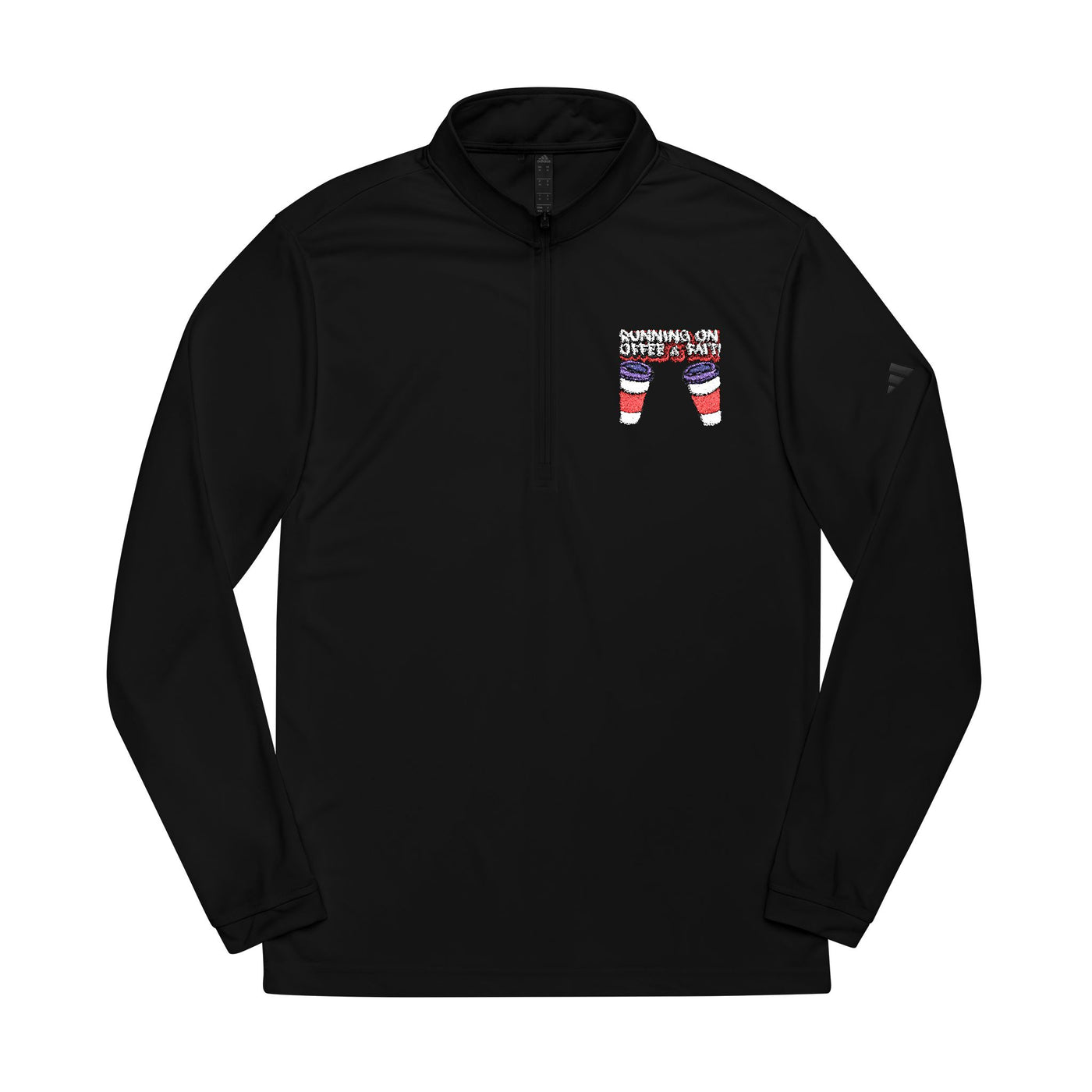 Adidas® Quarter-Zip Pullover with Stylish Embroidery