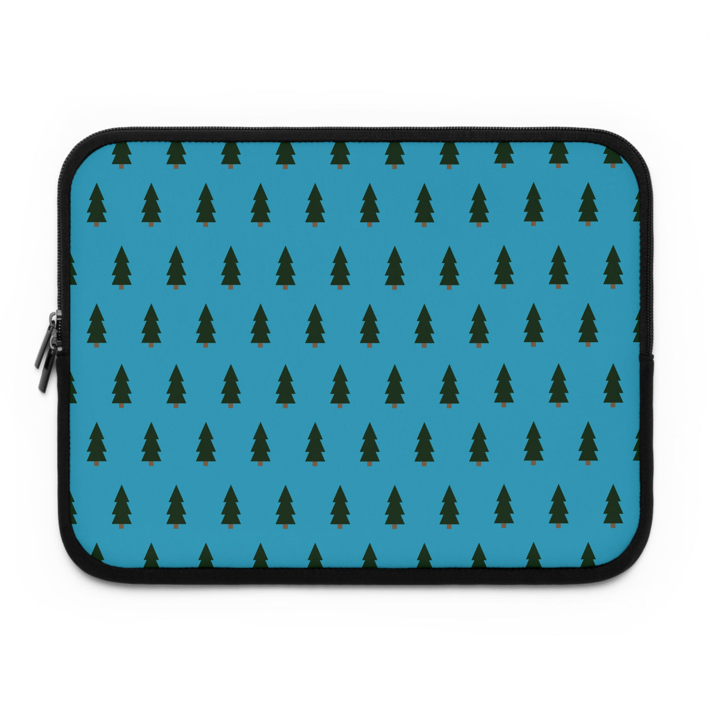 Nature-Inspired Laptop Sleeve - Forest Green Pine Tree Pattern