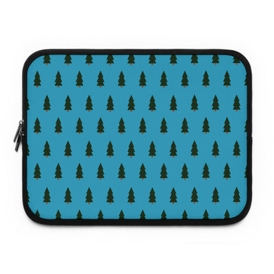 Nature-Inspired Laptop Sleeve - Forest Green Pine Tree Pattern