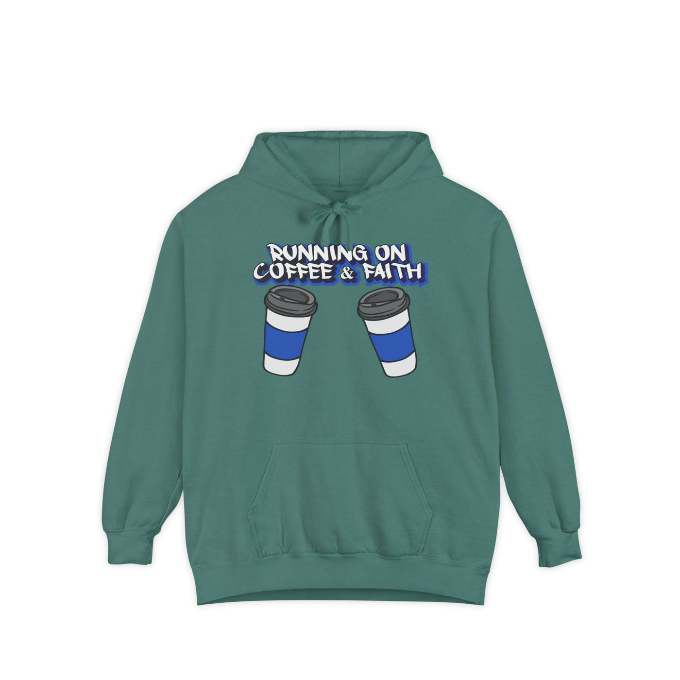 Running on Coffee & Faith Unisex Hoodie - Cozy Spiritual Apparel