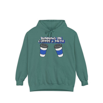 Running on Coffee & Faith Unisex Hoodie - Cozy Spiritual Apparel