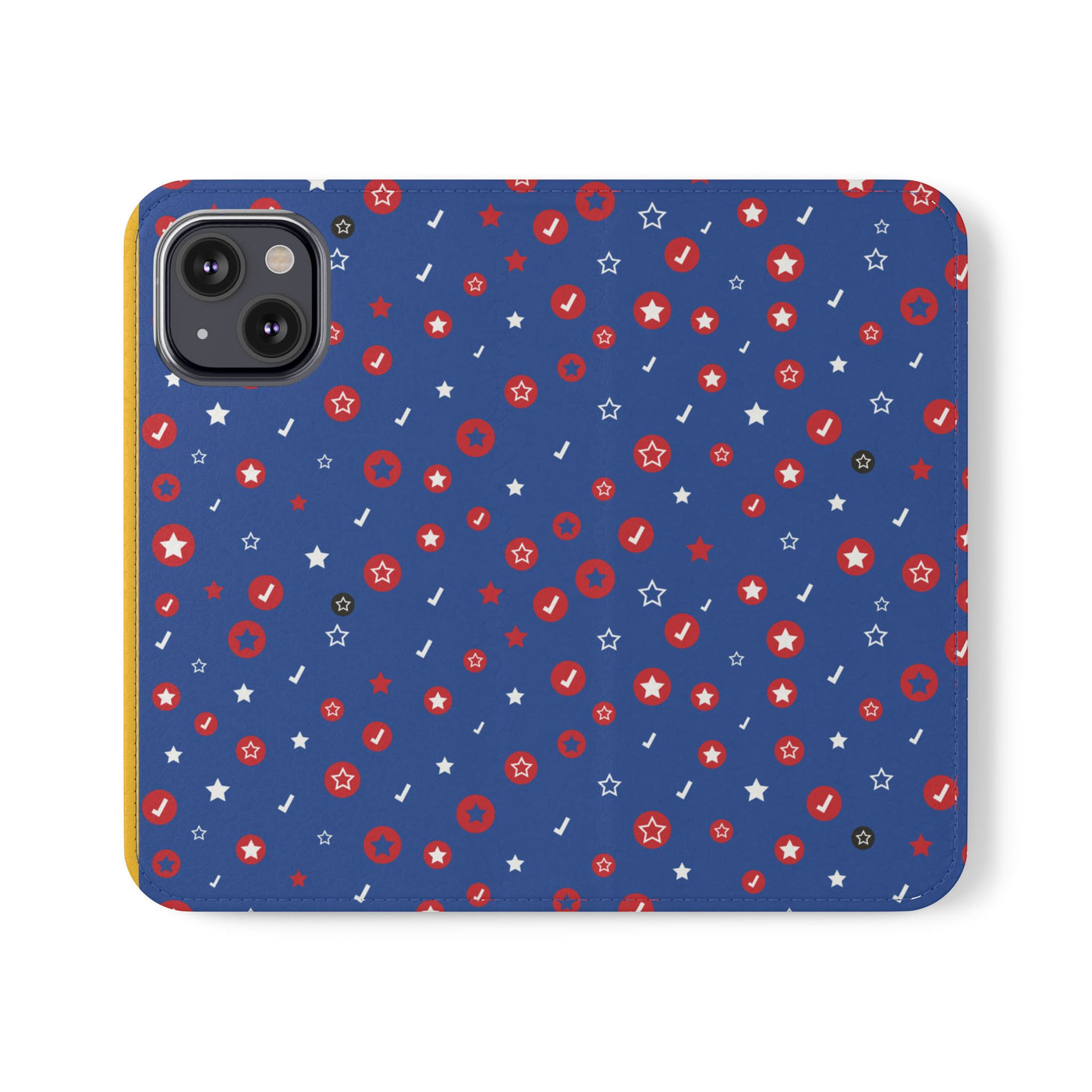 Patriotic Flip Case for Smartphones - Fun Stars and Stripes Design