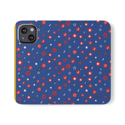 Patriotic Flip Case for Smartphones - Fun Stars and Stripes Design