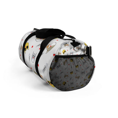 Playful Cat Print Duffel Bag - Perfect for Pet Lovers and Travel