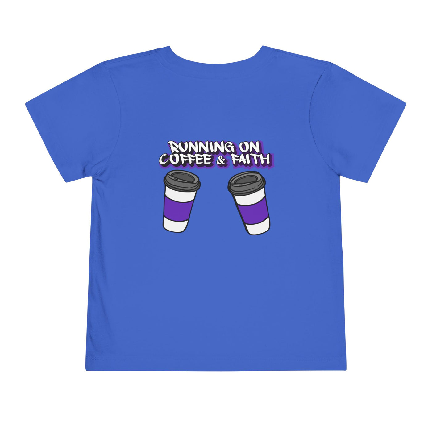 Toddler Short Sleeve Tee - Running on Coffee & Faith Design