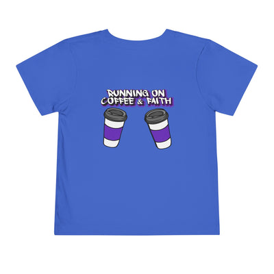 Toddler Short Sleeve Tee - Running on Coffee & Faith Design
