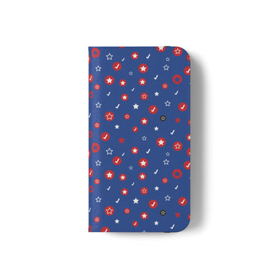 Patriotic Flip Case for Smartphones - Fun Stars and Stripes Design
