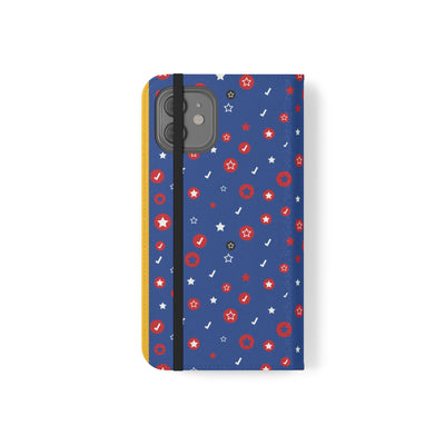Patriotic Flip Case for Smartphones - Fun Stars and Stripes Design
