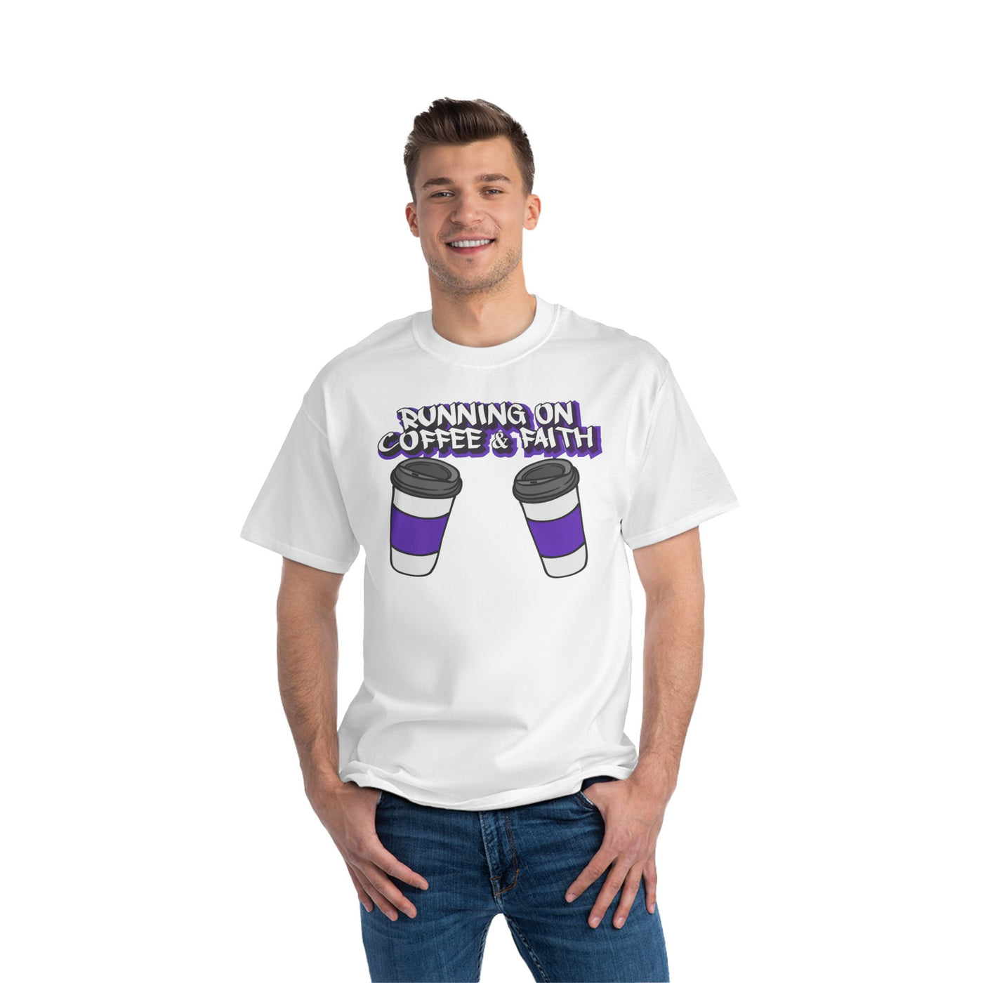 Running on Coffee & Faith Short-Sleeve T-Shirt