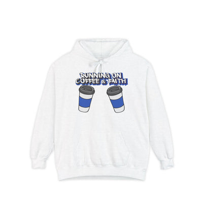 Running on Coffee & Faith Unisex Hoodie - Cozy Spiritual Apparel