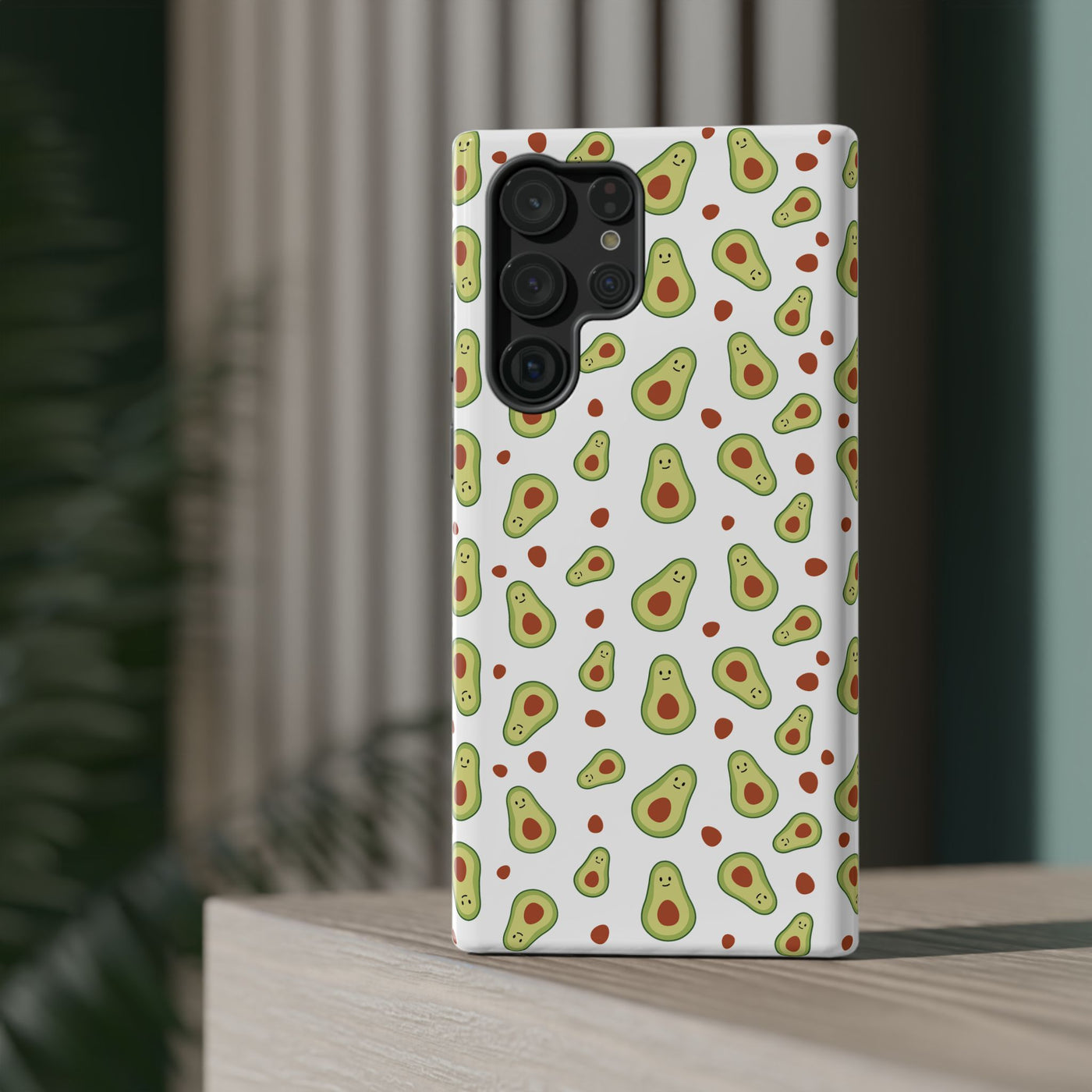 Avocado Pattern Impact-Resistant Phone Case - Fun & Functional