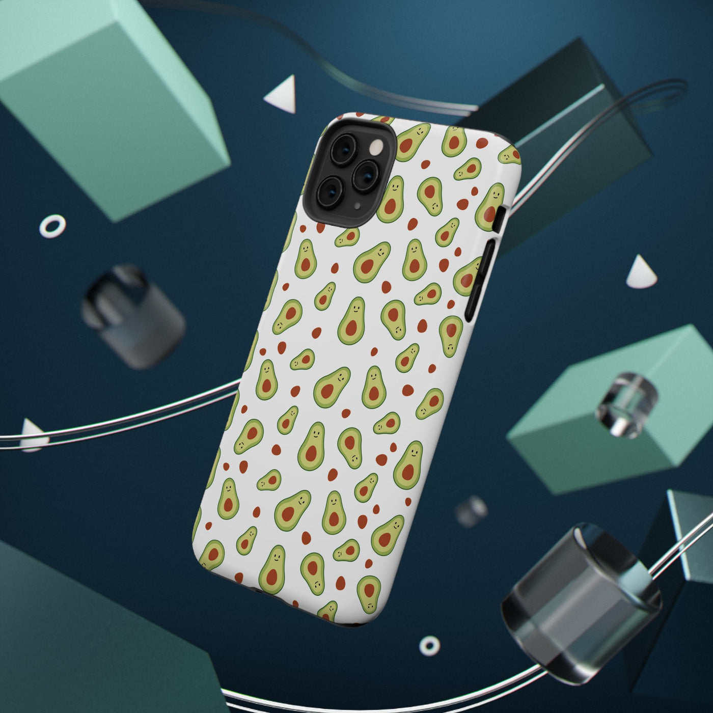Avocado Pattern Impact-Resistant Phone Case - Fun & Functional