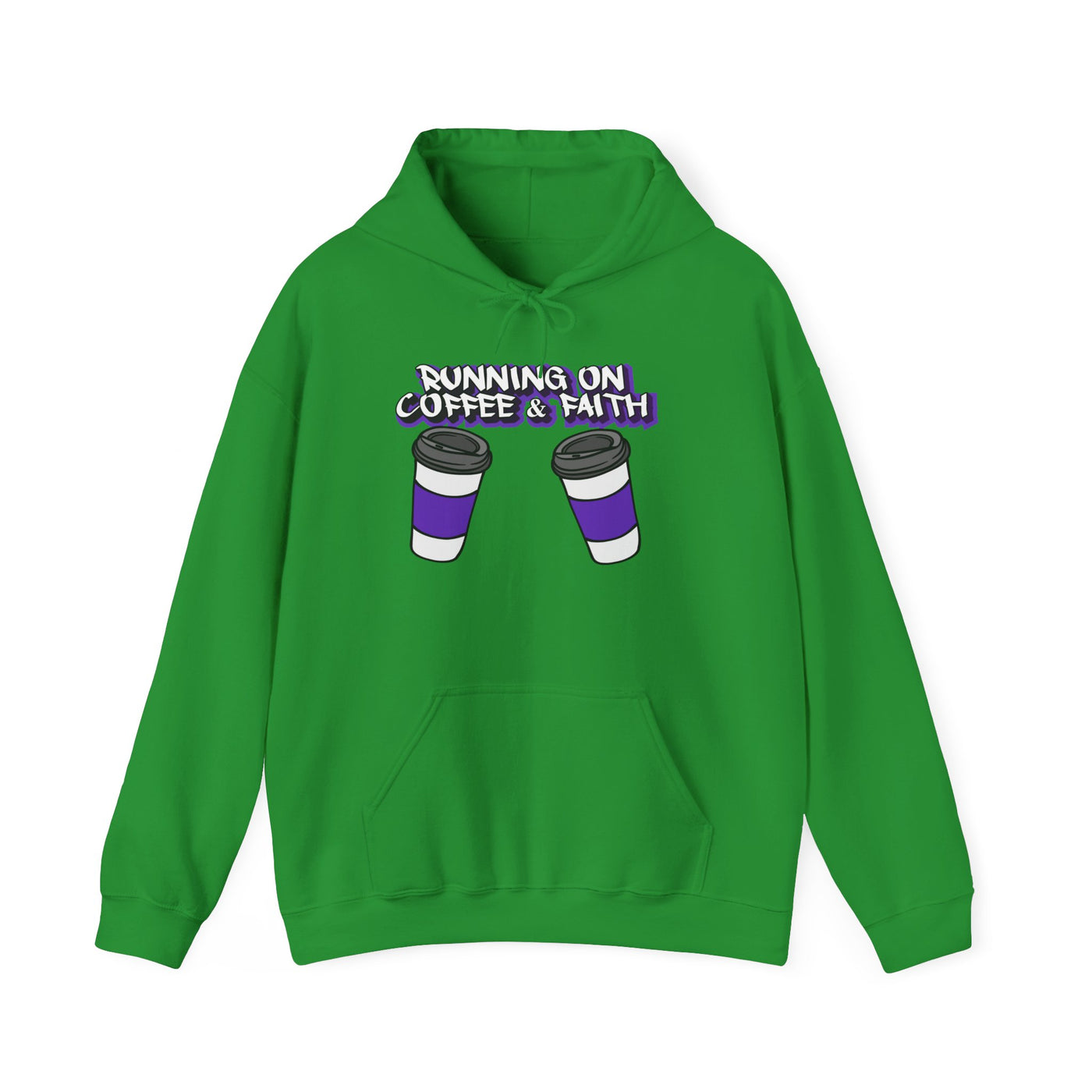 Running on Coffee & Faith Hoodie - Unisex Heavy Blend Sweatshirt