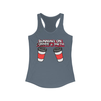 Running on Coffee & Faith Racerback Tank Top for Women