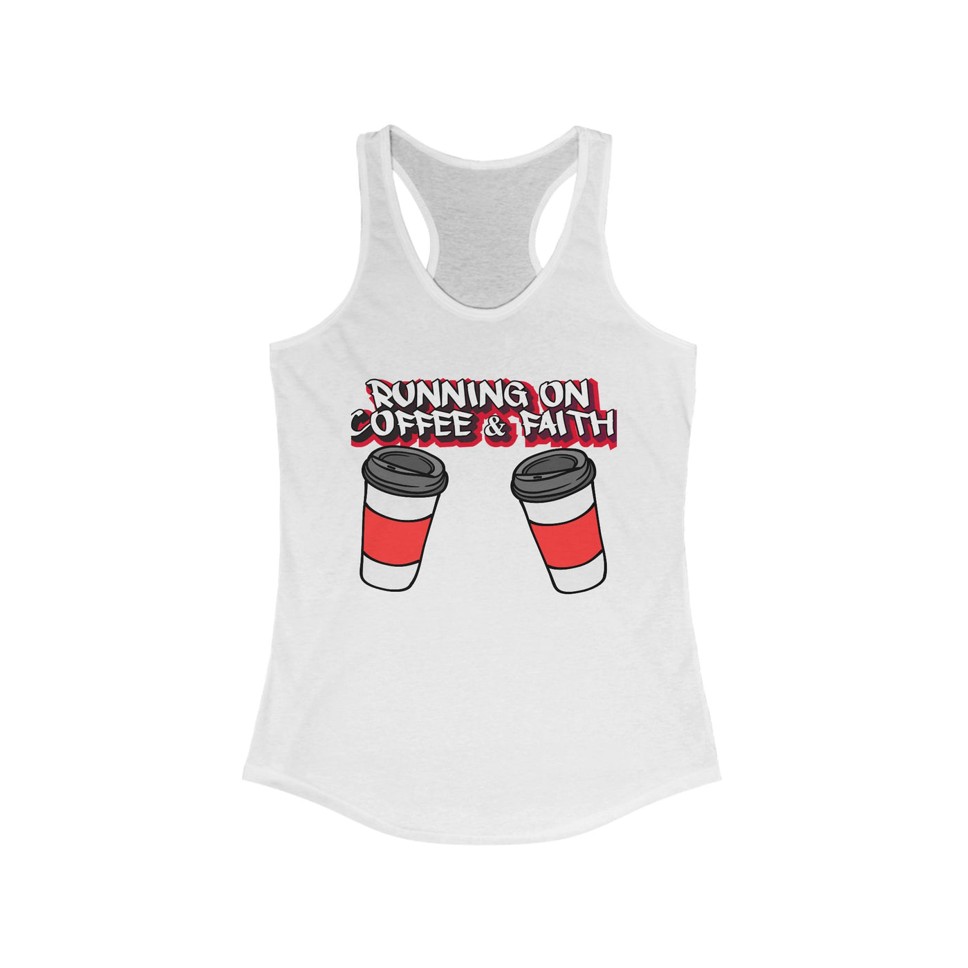 Running on Coffee & Faith Racerback Tank Top for Women