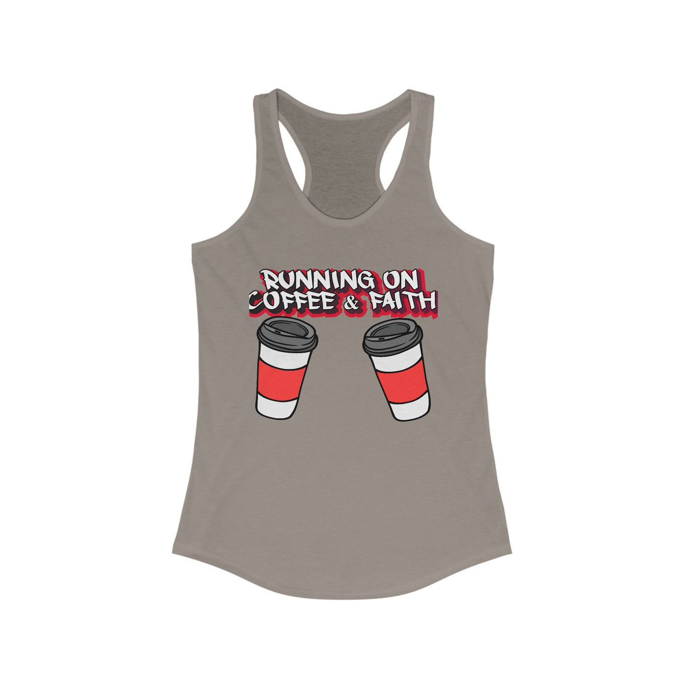 Running on Coffee & Faith Racerback Tank Top for Women