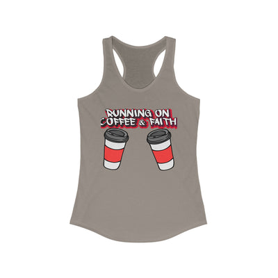 Running on Coffee & Faith Racerback Tank Top for Women