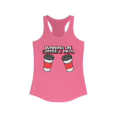 Running on Coffee & Faith Racerback Tank Top for Women