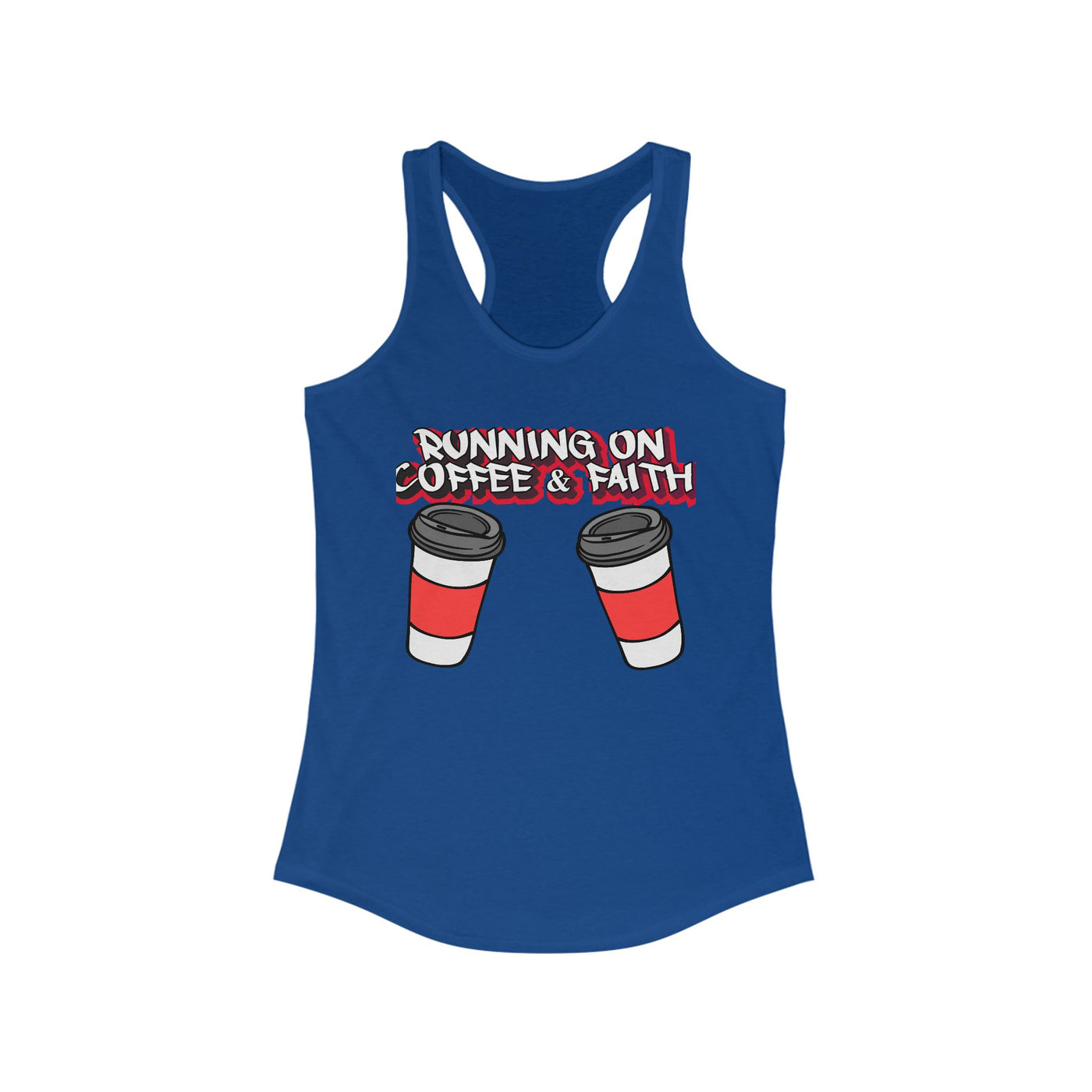 Running on Coffee & Faith Racerback Tank Top for Women