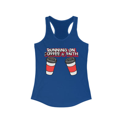 Running on Coffee & Faith Racerback Tank Top for Women