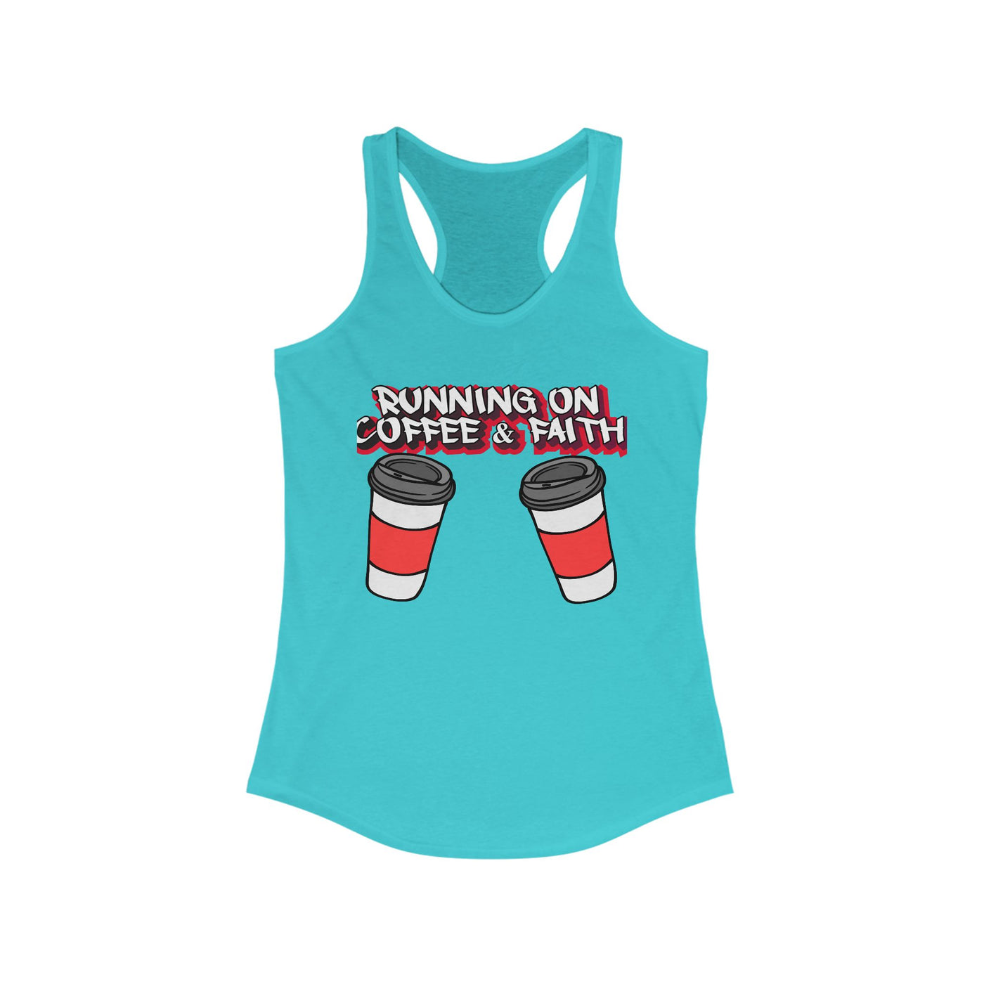 Running on Coffee & Faith Racerback Tank Top for Women