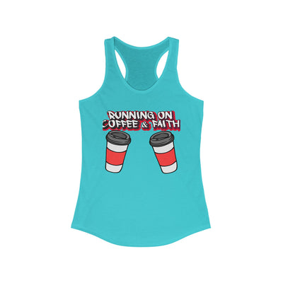 Running on Coffee & Faith Racerback Tank Top for Women