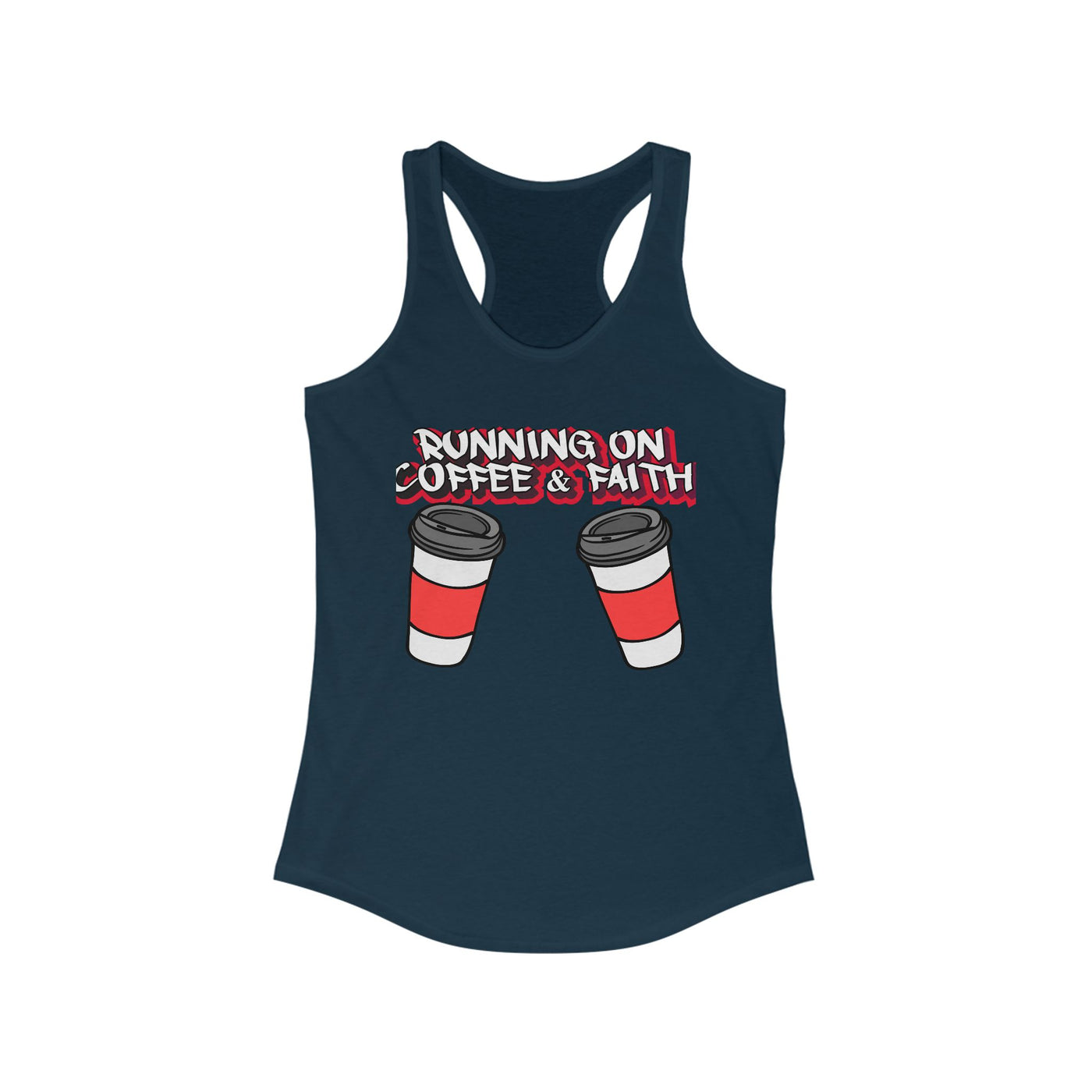 Running on Coffee & Faith Racerback Tank Top for Women