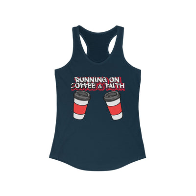 Running on Coffee & Faith Racerback Tank Top for Women