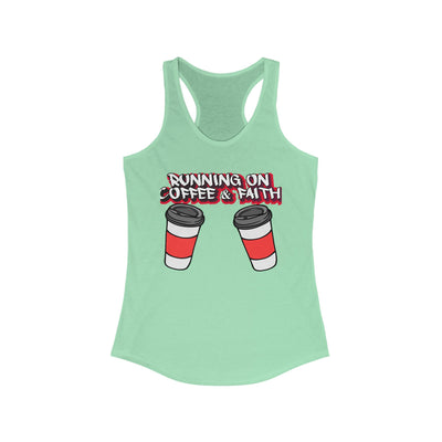 Running on Coffee & Faith Racerback Tank Top for Women