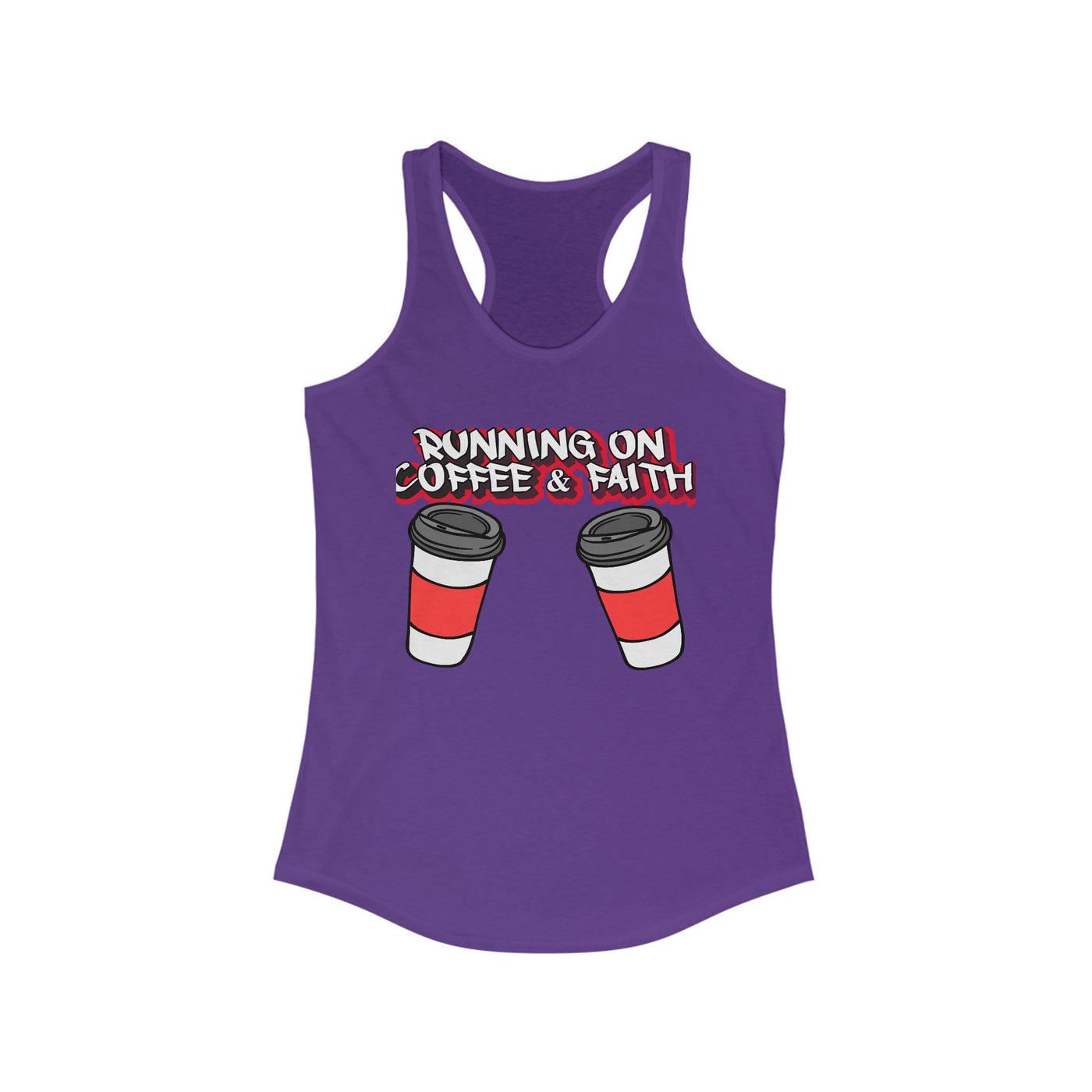 Running on Coffee & Faith Racerback Tank Top for Women