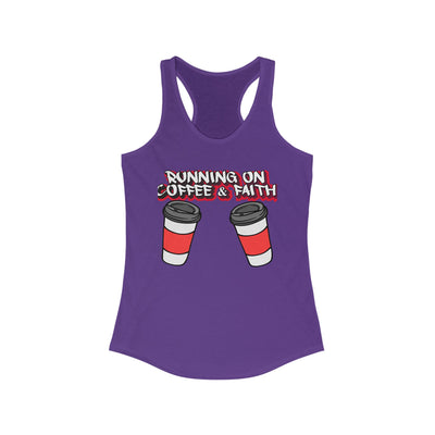 Running on Coffee & Faith Racerback Tank Top for Women