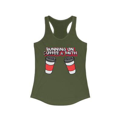 Running on Coffee & Faith Racerback Tank Top for Women
