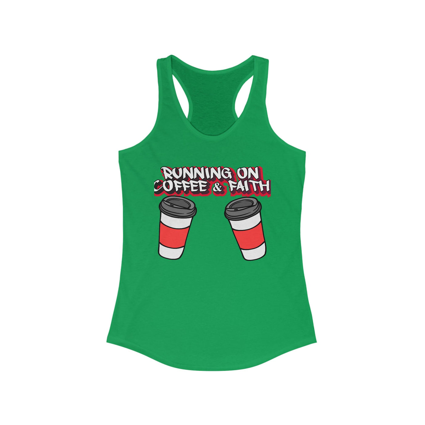 Running on Coffee & Faith Racerback Tank Top for Women