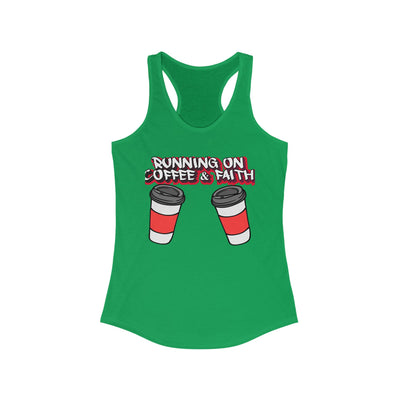 Running on Coffee & Faith Racerback Tank Top for Women