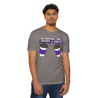 Running on Coffee & Faith Unisex T-Shirt - Casual Tee for Coffee Lovers