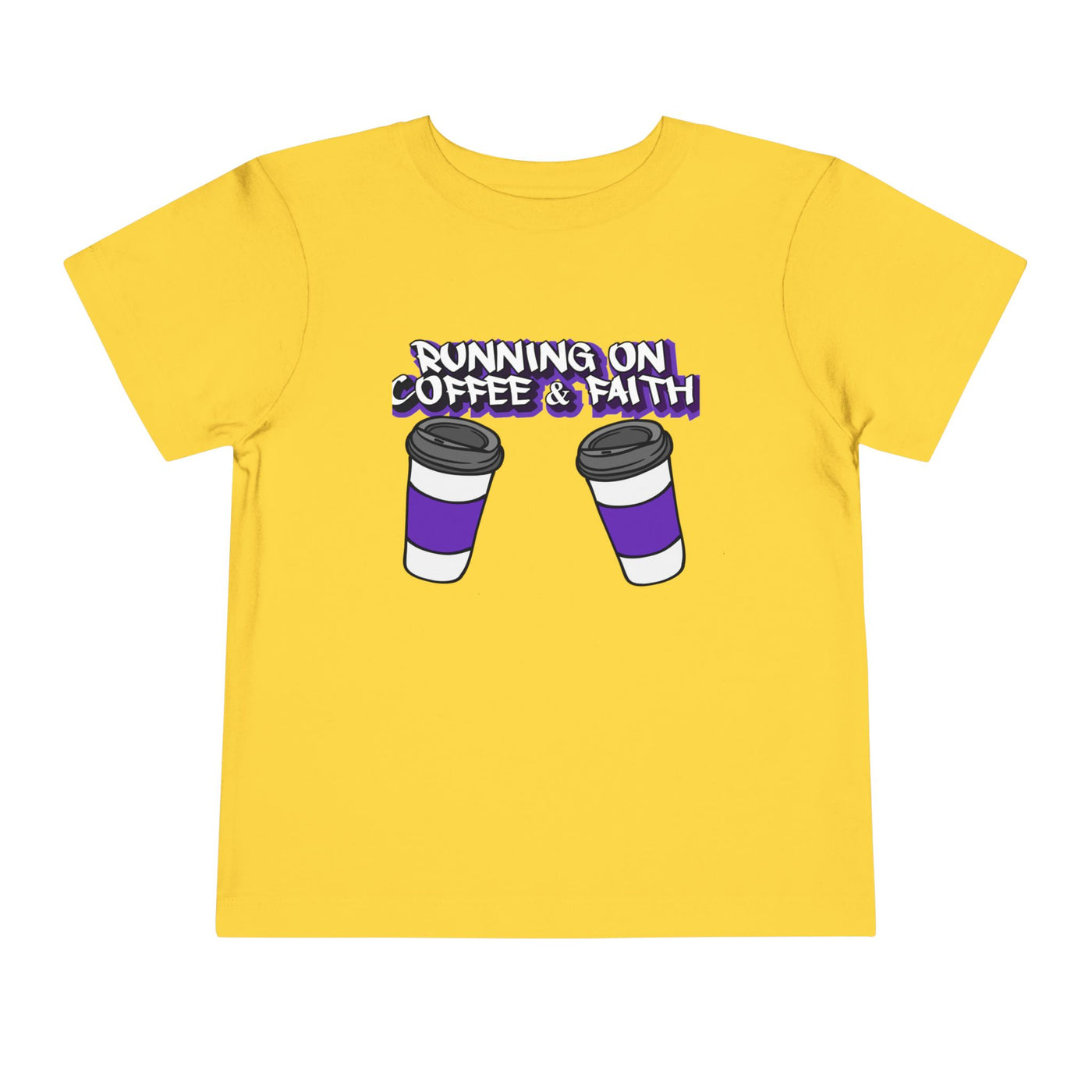 Toddler Short Sleeve Tee - Running on Coffee & Faith Design