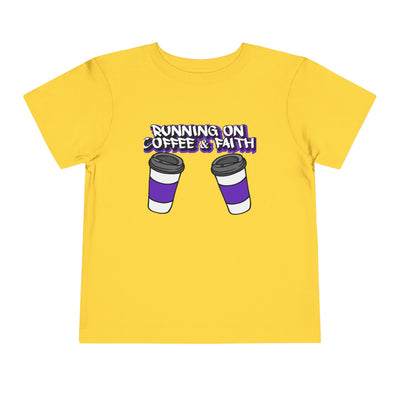 Toddler Short Sleeve Tee - Running on Coffee & Faith Design