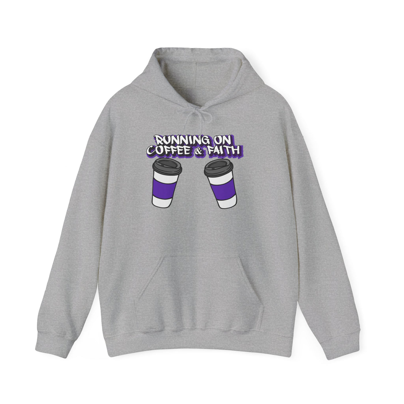 Running on Coffee & Faith Hoodie - Unisex Heavy Blend Sweatshirt
